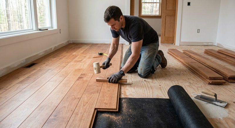 Cherry Floor Installation in Forest Park, IL