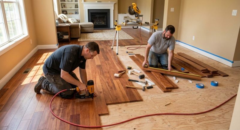 Cherry Floor Installation in Itasca, IL