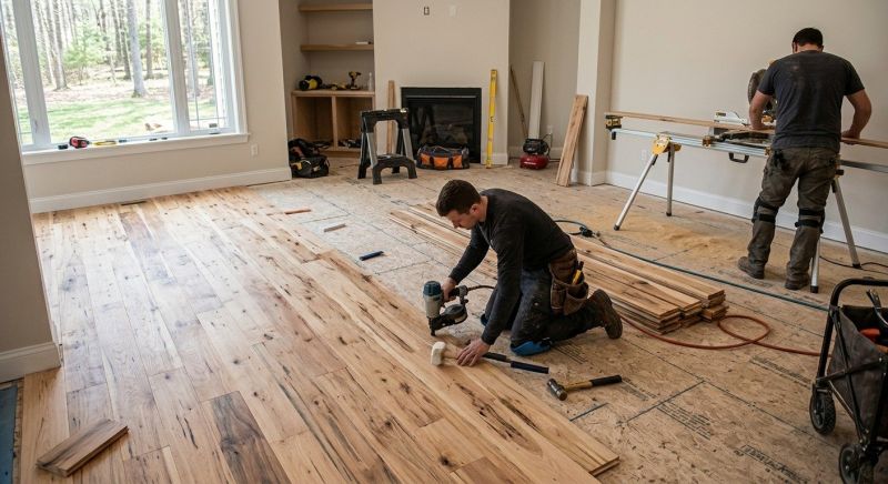 Hickory Floor Installation in Wheaton, IL