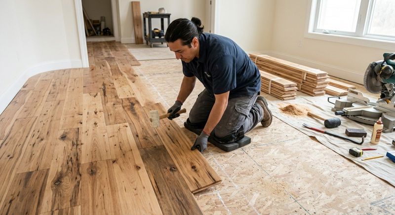 Hickory Floor Installation in Wheaton, IL