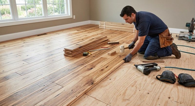 Hickory Floor Installation in Wheaton, IL