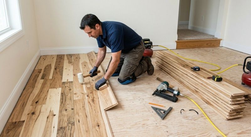 Hickory Floor Installation in Wheaton, IL