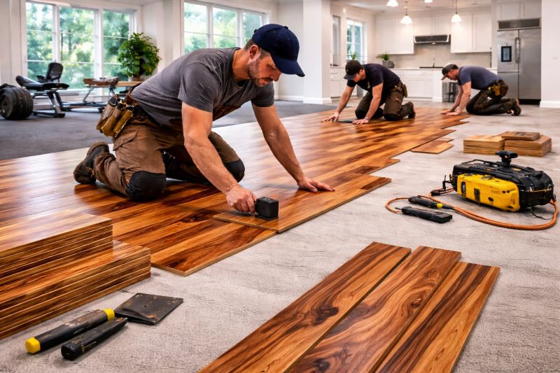 Teak Flooring Installation in Wheaton, IL