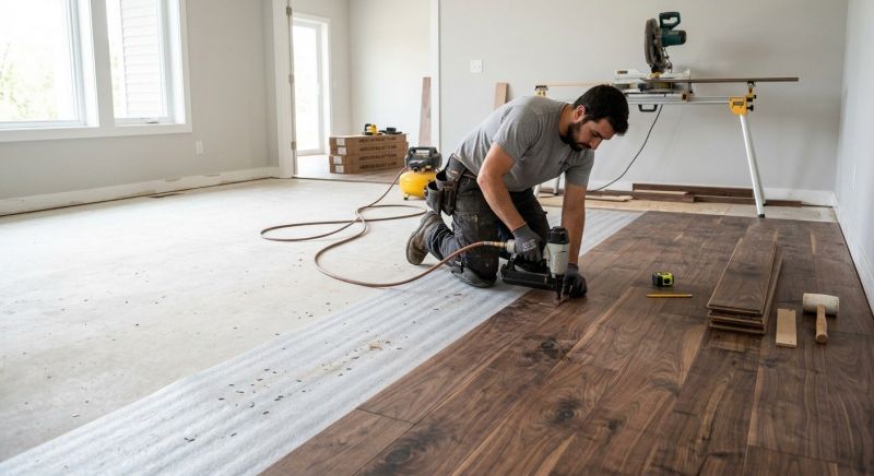 Walnut Flooring Installation in Wheaton, IL