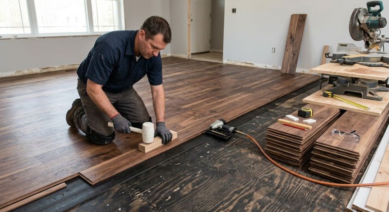 Walnut Flooring Installation in Wheaton, IL