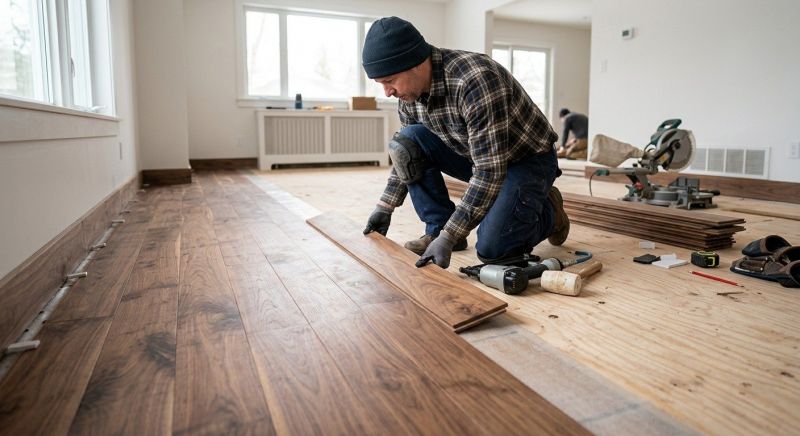 Walnut Flooring Installation in Wheaton, IL