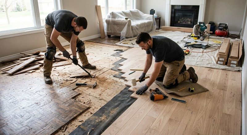 Wood Floor Replacement in Elmwood Park, IL